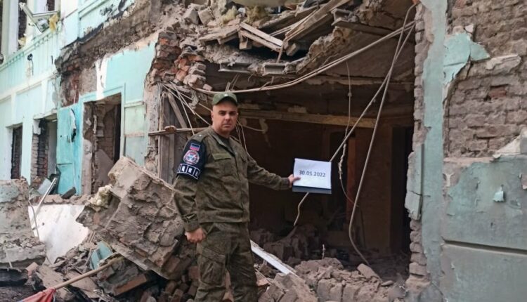 Последствия обстрела Ворошиловского района в Донецке 30.05.2022