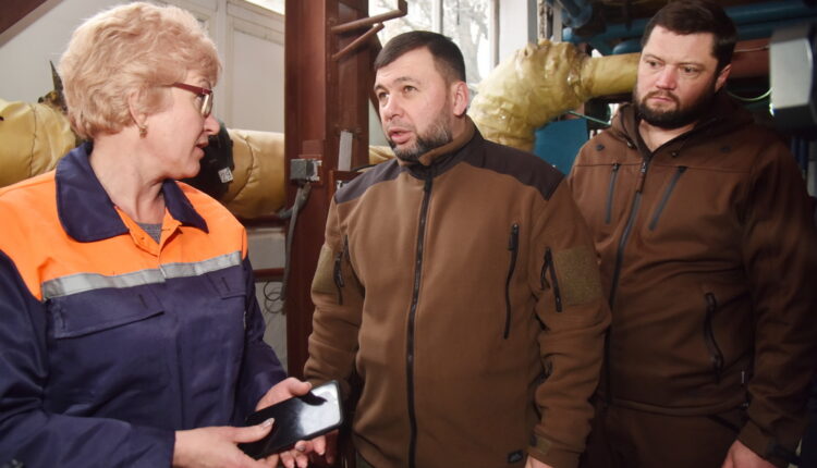 «Это может быть примером для всех»: Денис Пушилин посетил одну из котельных в Енакиево