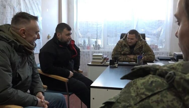 Пушилин лично поздравил военнослужащих одного из подразделений с Днем защитника Отечества
