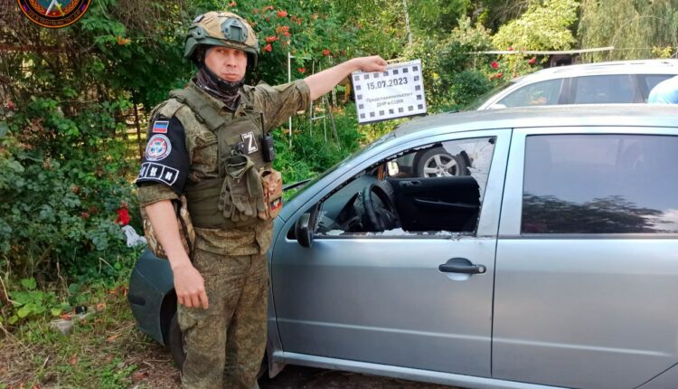 Фиксация последствий применения ударного БпЛА в Ворошиловском районе Донецка 15.07.2023